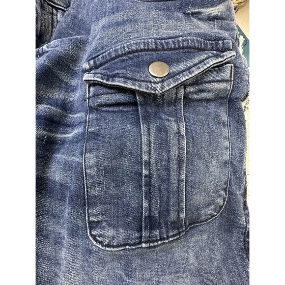 Men’s Jordan Craig Denim Jeans Legacy Edition Sean stacked Distressed Cargo38x36 - Picture 6 of 16